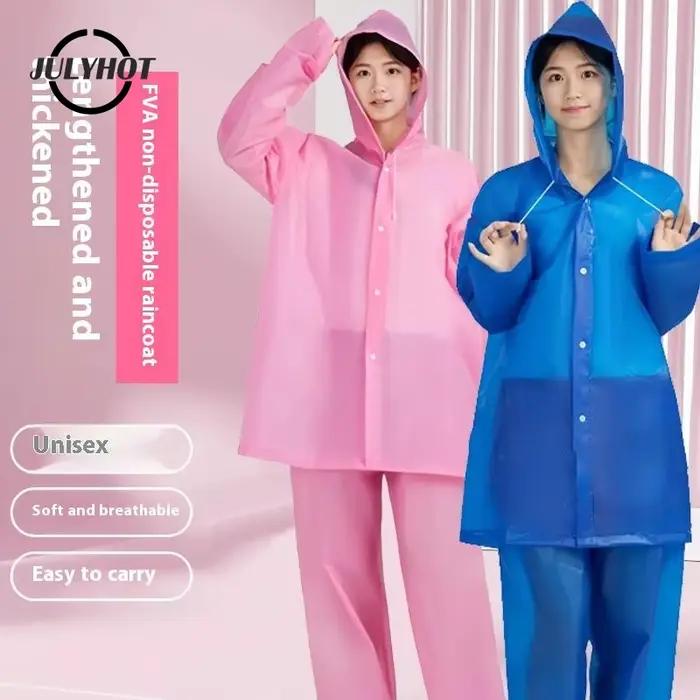 Veste imperméable JULYHOT en EVA pour homme et femme, résistante à la pluie, adaptable à la randonnée, à la pêche et aux sorties en ville
