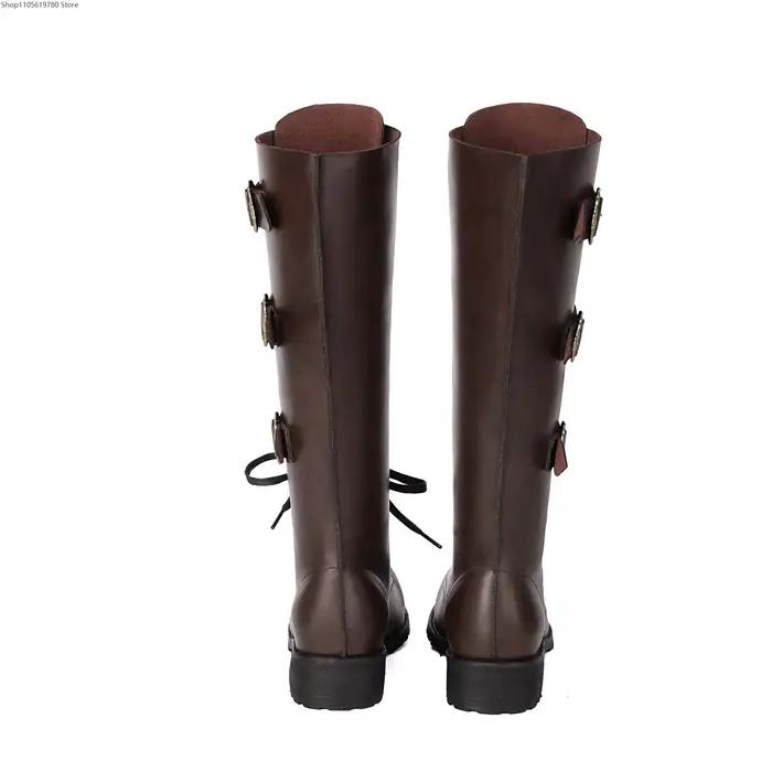 Bottes de chevalier rétro médiéval européennes pour hommes, nouvelle collection 2026, pour cosplay adulte, Halloween, bal masqué, scène, costume de fantaisie