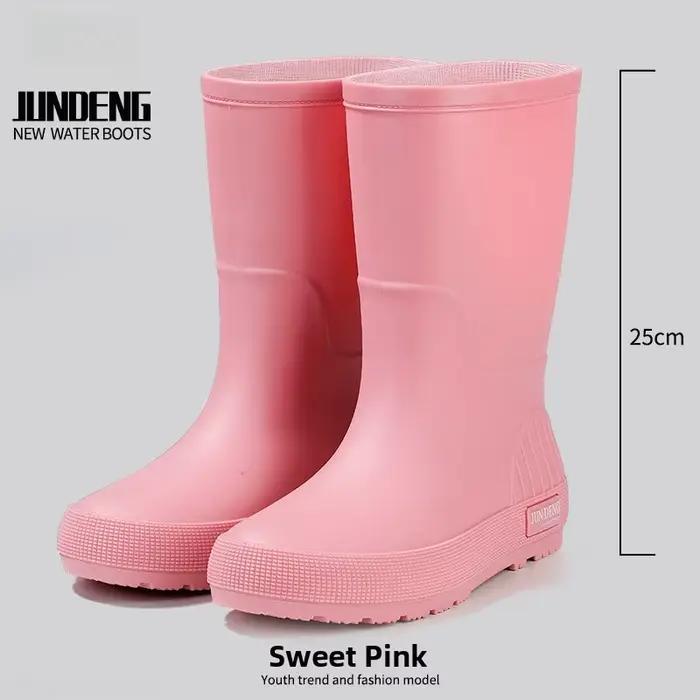 Bottes de pluie courtes roses pour femmes