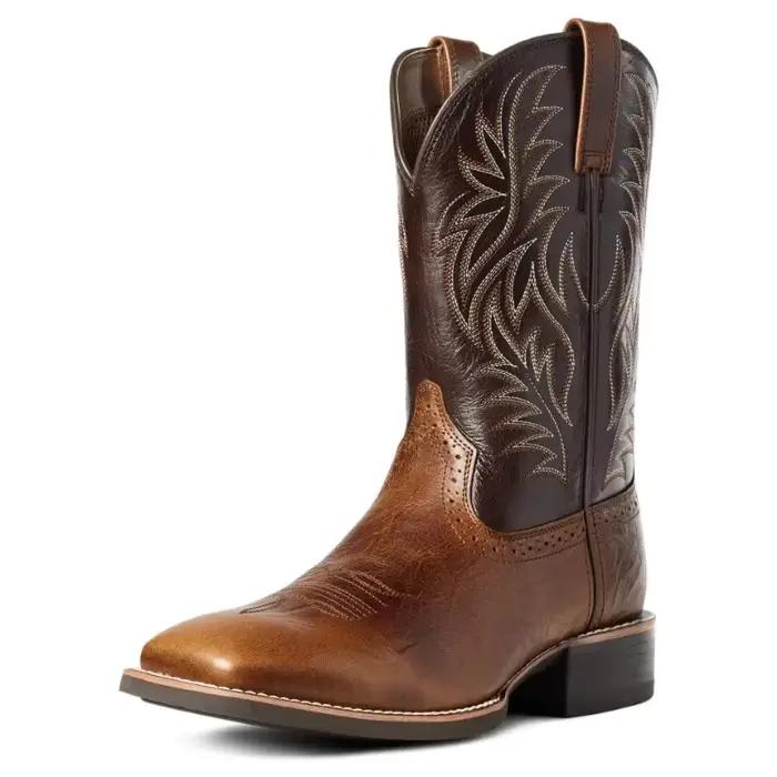 Hommes bottes hautes broderie rétro