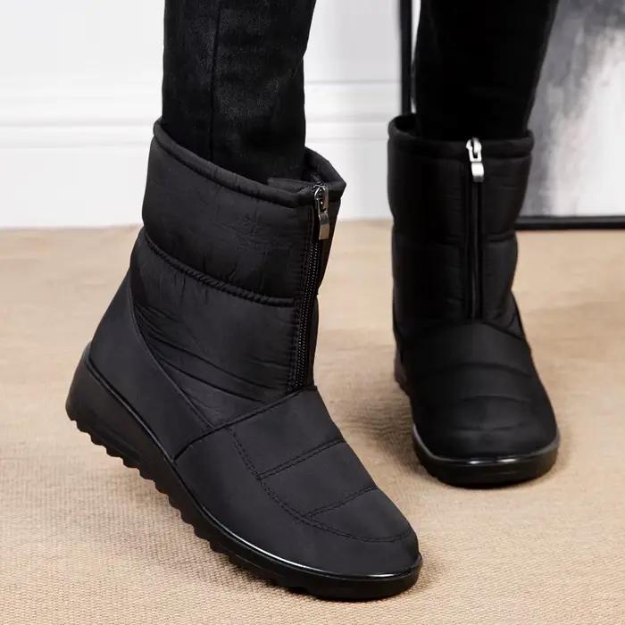 Nouvelle plate-forme bottes de neige imperméables femmes 2025 hiver épais en peluche bottines femme antidérapant chaud coton rembourré chaussures dames
