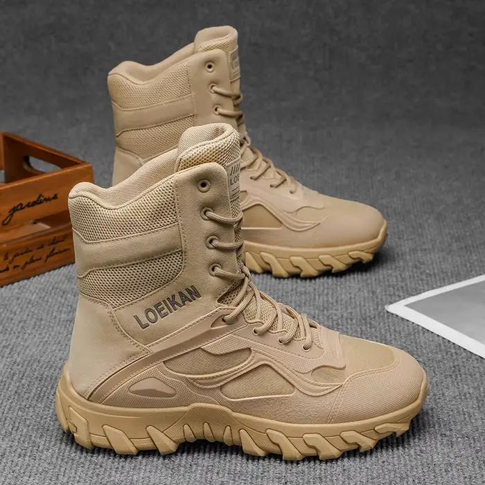 Bottes tactiques militaires pour hommes | Chaussures de randonnée antidérapantes à tige haute