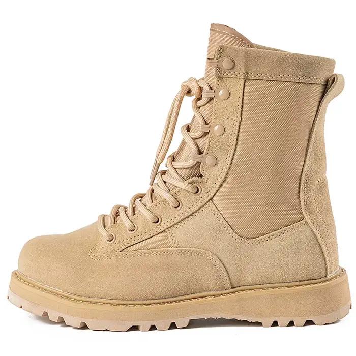 Bottes tactiques CQB.SWAT en daim de vache pour hommes, camouflées, à lacets, confortables et durables pour randonnée et travail en plein air