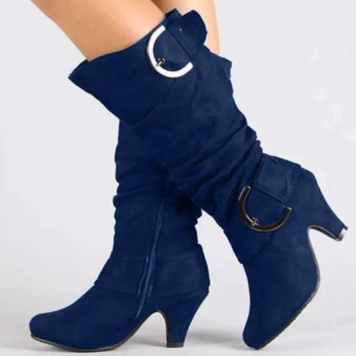 Bottes en peluche mi-mollet pour femmes, talons fins, style rétro, bottes modernes pour hiver, occasions spéciales, élégance et confort