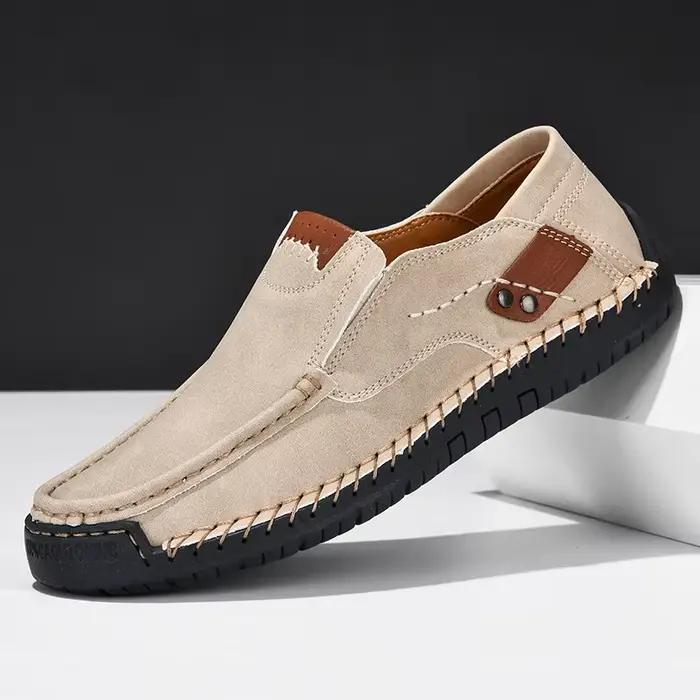 Mocassins Confortables à Enfiler pour Homme, Chaussures de Marche, Décontractées, Faites à la Main, Offre Spéciale