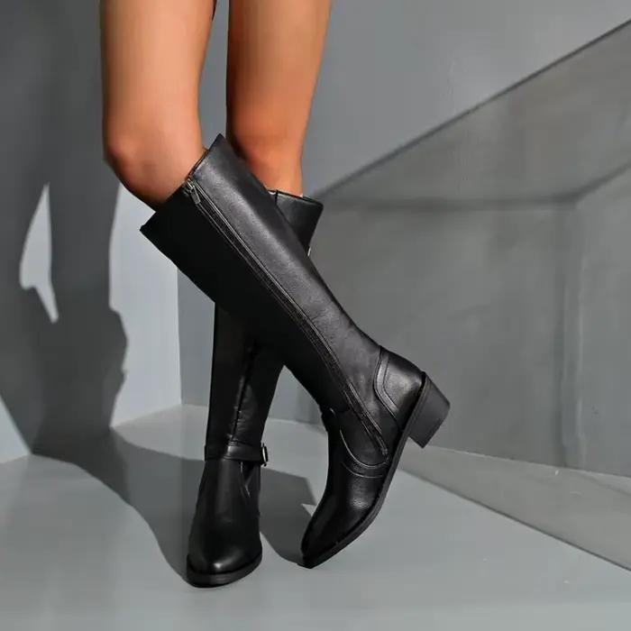 Femmes genou bottes hautes plate-forme