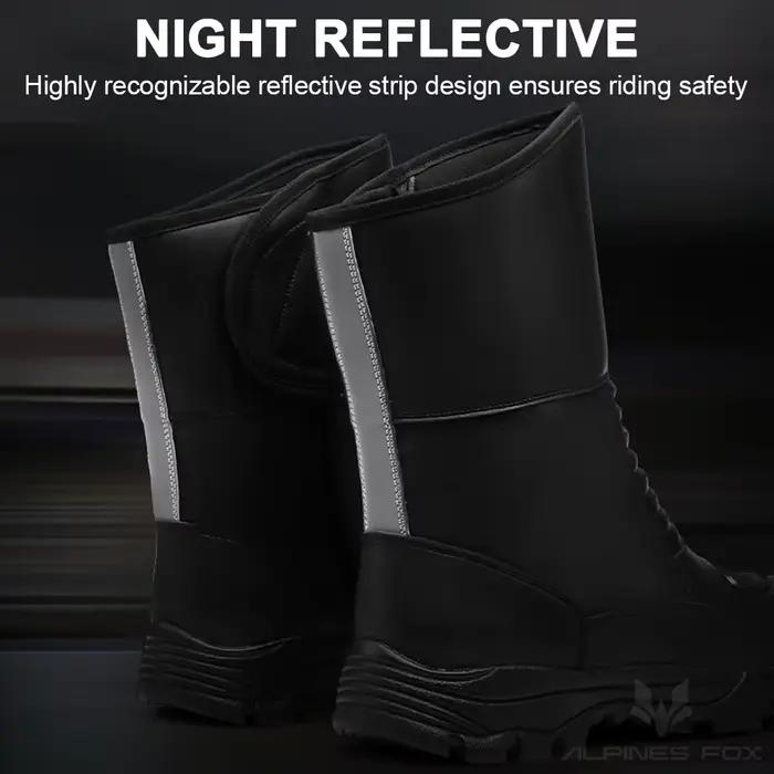 Bottes de randonnée moto rétro en cuir pour hommes, chaussures d'équitation de vélo de course, imperméables, coupe-vent, anti-chute, cavalier, quatre saisons