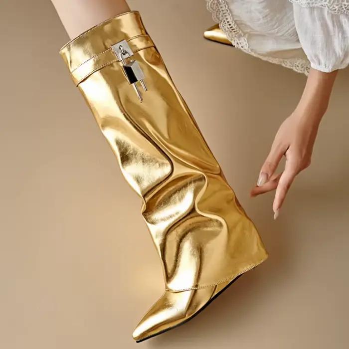 Bottes hautes compensées Sexy pour femmes
