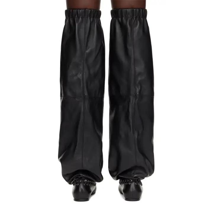 Bottes d'hiver cuissardes hautes noir taille 35-43 2025 femmes rétro Tube