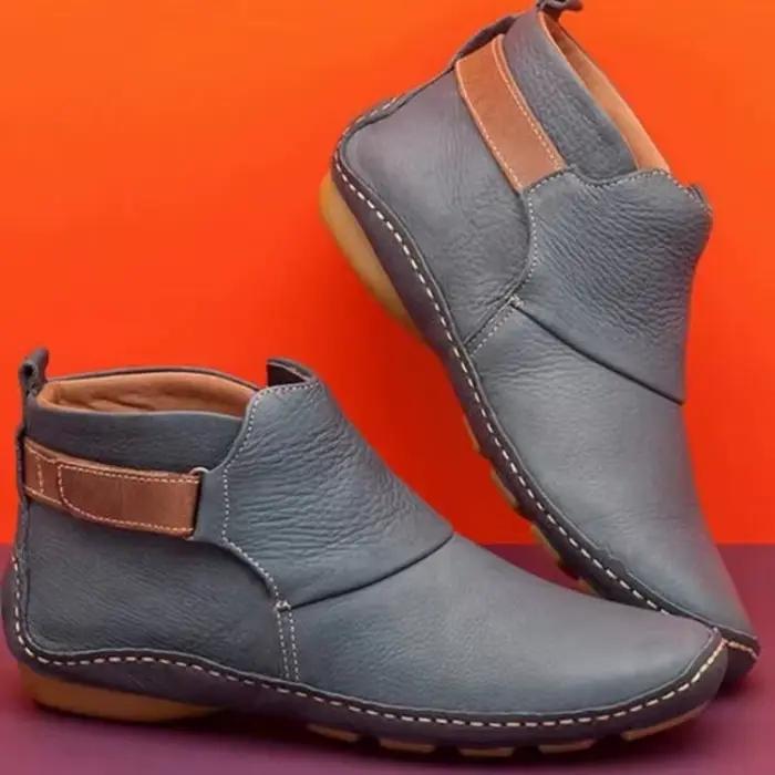 Bottines dames mode femmes bottes chaussures plates imperméables