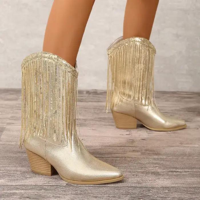 Bottes de Cowboy classiques Vintage pour femmes