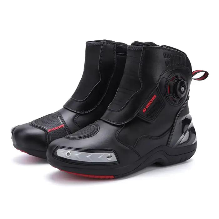 Bottes de moto imperméables pour hommes, réfléchissantes tout-terrain, respirantes, confortables, de haute qualité, résistantes à l'usure, printemps et été