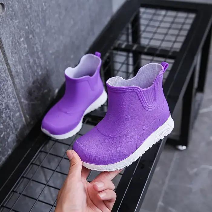 Bottes de pluie antidérapantes pour enfants, imperméables, pour garçons et filles, chaussures en caoutchouc solides, baskets polyvalentes d'extérieur pour enfants