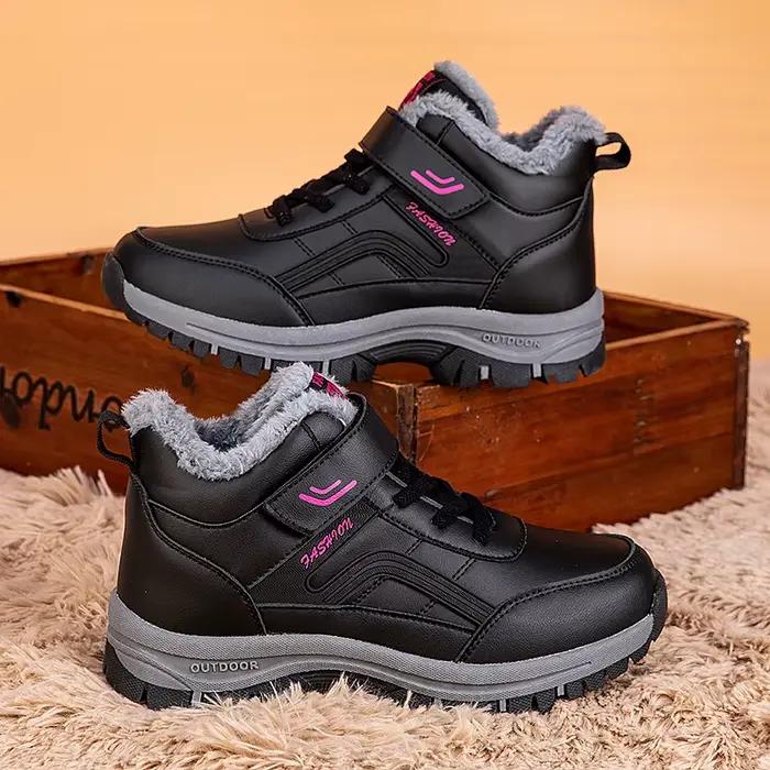 ELUVA hommes bottes de travail imperméables hiver thermique anti-dérapant chaussures chaudes en plein air randonnée