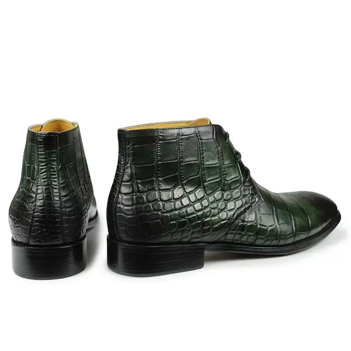 Bottes de rinçage faites à la main pour hommes, cuir véritable, chaussures pointues élégantes, créateur de mode de luxe, haute qualité, printemps, automne, Chine