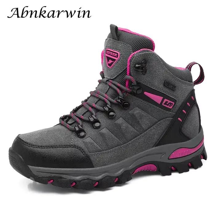 Hiver femmes cheville en plein air Trekking bottes chaussures de randonnée femme escalade