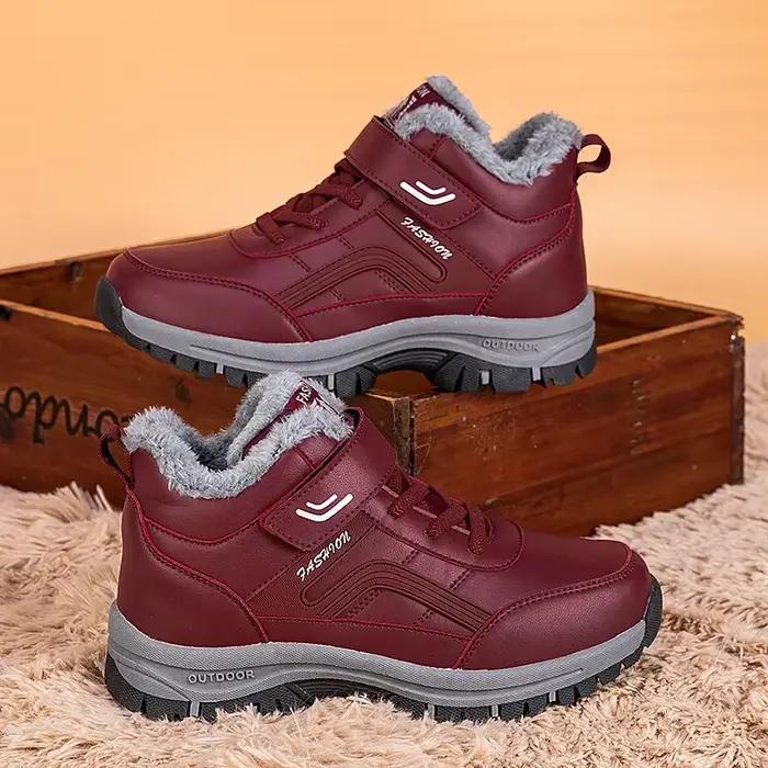 ELUVA hommes bottes de travail imperméables hiver thermique anti-dérapant chaussures chaudes en plein air randonnée