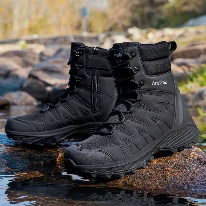 Bottes militaires imperméables pour hommes, chaussures de sécurité à lacets, de haute qualité, tactiques, antidérapantes, pour le travail, l'escalade et la randonnée