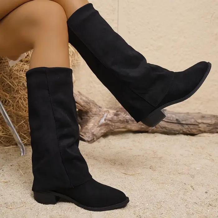 Femmes bottes hiver nouvelle mode givré mi-mollet