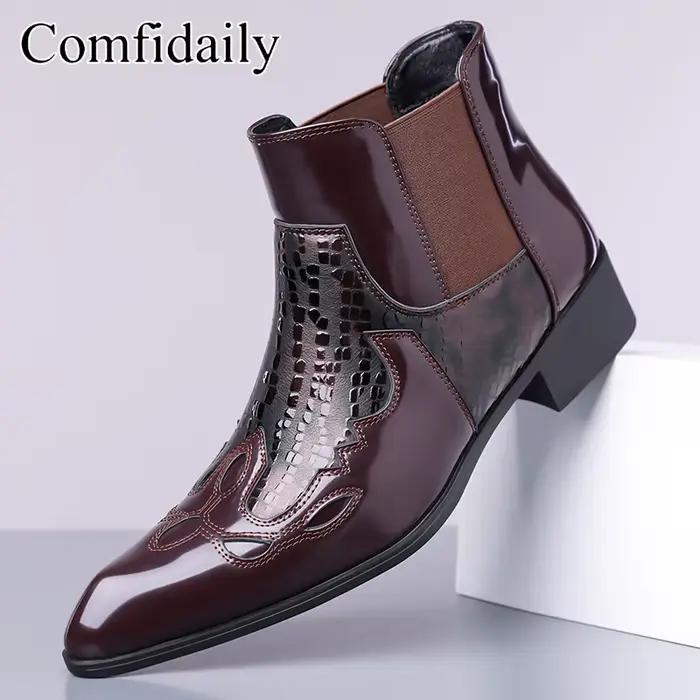 Bottes Chelsea pour hommes style britannique confortables et antidérapantes pour homme printemps automne occassions spéciales