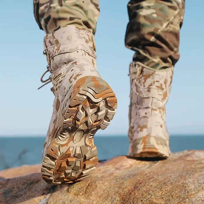 Haute qualité hommes bottes d'extérieur Camouflage chasse homme botte de Trekking anti-dérapant