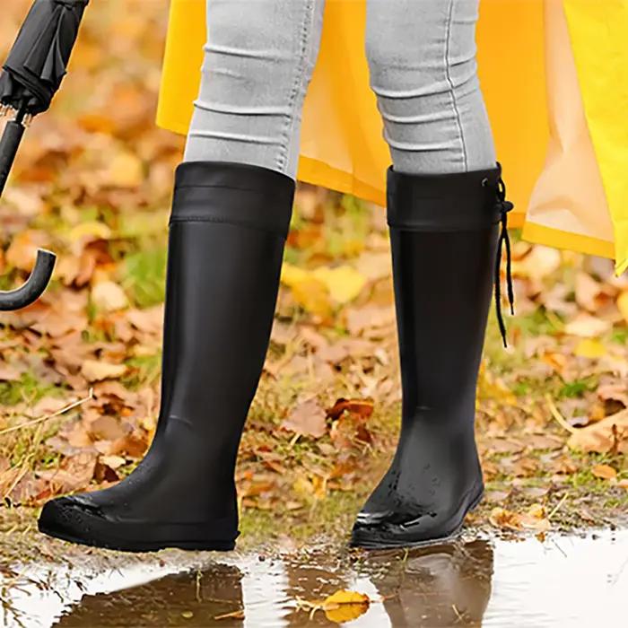 Crestar femmes bottes de pluie hautes emballables dame