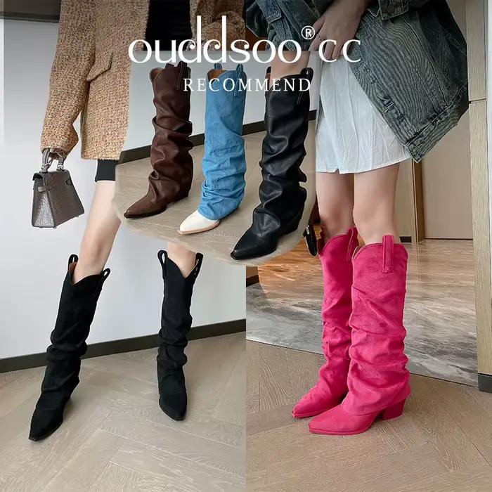 Ods – bottes Chelsea en daim rouge