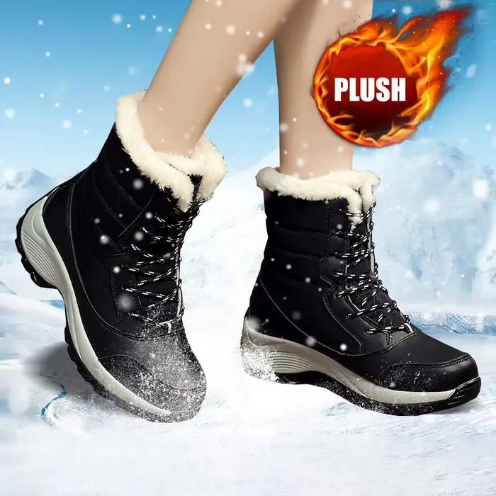 Ankel bottes pour femmes hiver extérieur chaud