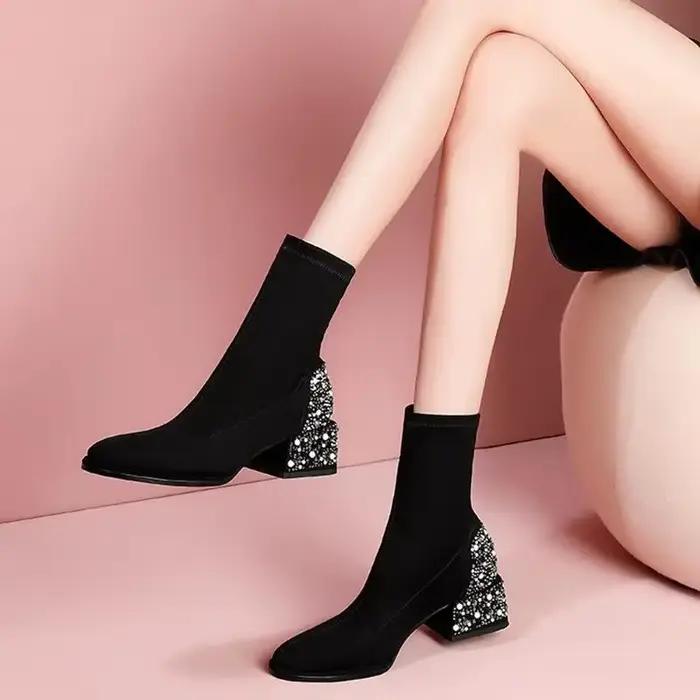 Bottines à strass pour femmes