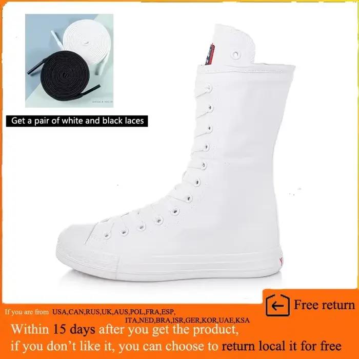 Ryamag-Bottes en toile mi-mollet pour femme, chaussures plates à fermeture éclair, baskets confortables, décontracté, à lacets, canize, nouveau