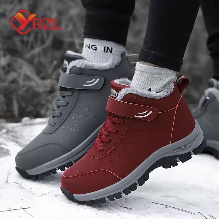 YRZL bottes de neige imperméables pour hommes baskets Super chaudes en peluche femmes