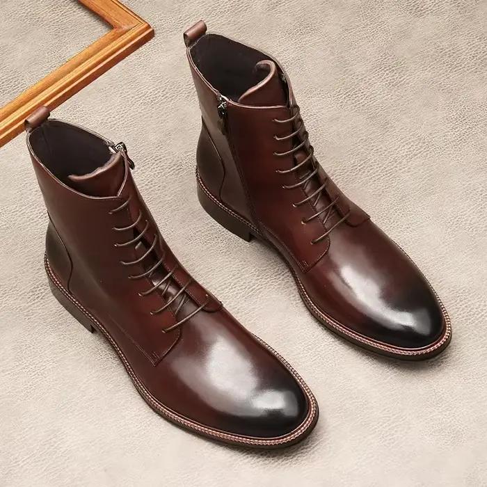 Bottes en cuir pour hommes