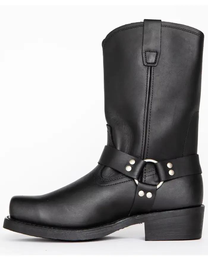 Bottes de cowboy rétro faites à la main pour homme, style vintage, mi-mollet, talon moyen, semelle en caoutchouc, intérieur en PVC et EVA, idéal pour l'équitation et les occasions spéciales