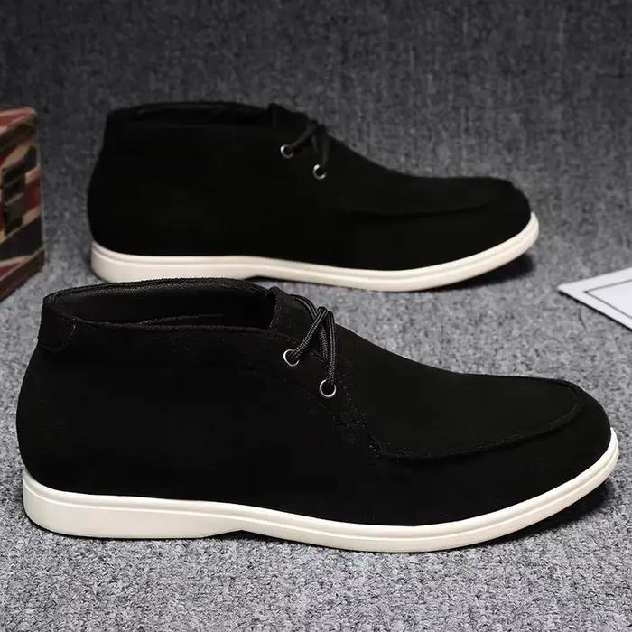 Bottines Chukka classiques en cuir suédé de style britannique pour hommes