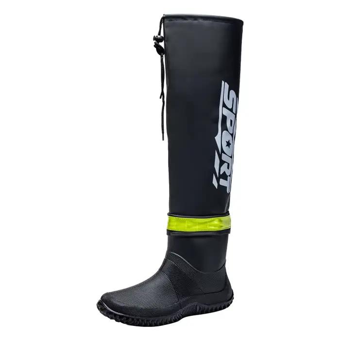 Bottes de pluie montantes antidérapantes et résistantes à l'usure pour hommes