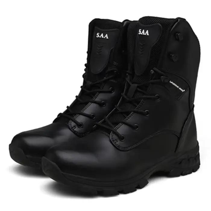 Bottes de sécurité ESDY pour homme, chaussures de chasse tactique, randonnée, camping, tissu en coton respirant, semelle en caoutchouc et EVA, pour activités en plein air