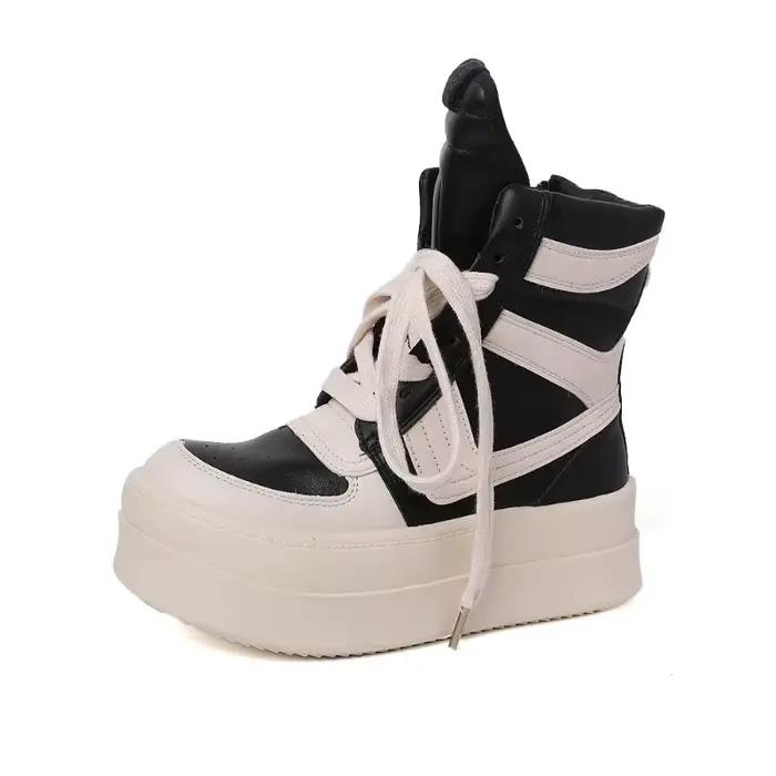 Bottes de Sport à Semelle Épaisse pour Femme Nouvelle Collection Automne-Hiver Hauteur Cheville Bout Rond Sans Talon Pour Activités Plein Air Occasions Spéciales