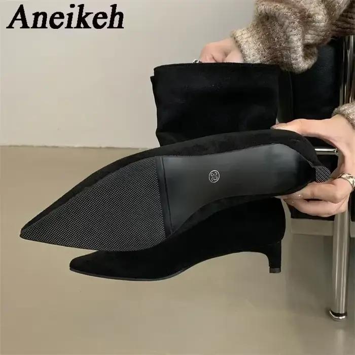 bottines femmes bout pointu vintage talon fin mode sans lacet fête chaussures mariage femme occasions spéciales