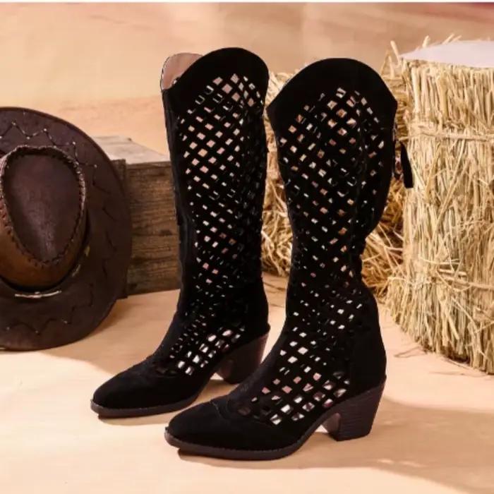Nouvelles bottes pour femmes à talon bloc
