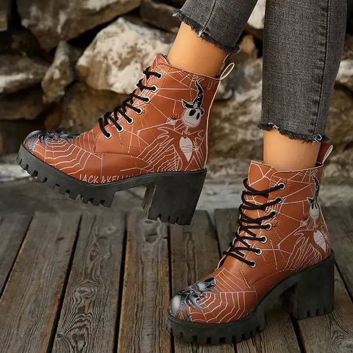 Bottines à plateforme d'halloween pour femmes