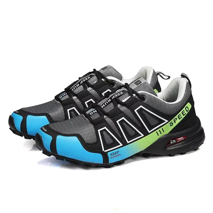 Nouvelles bottes pour hommes de randonnée en plein air confortables et respirantes, chaussures de sport décontractées pour homme, printemps automne, pointure 39-47, cuir artificiel, maille aérée, caoutchouc, EVA, sangles à boucles