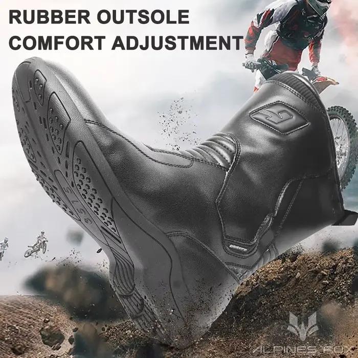Bottes d'équitation de moto longues imperméables