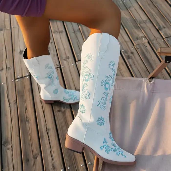 Bottes de chevalier rétro pour femmes