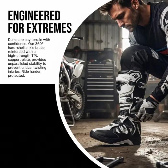 Bottes de moto T3 pour hommes, en cuir, antidérapantes, bottes de moto professionnelles pour femmes, chaussures de course Botas