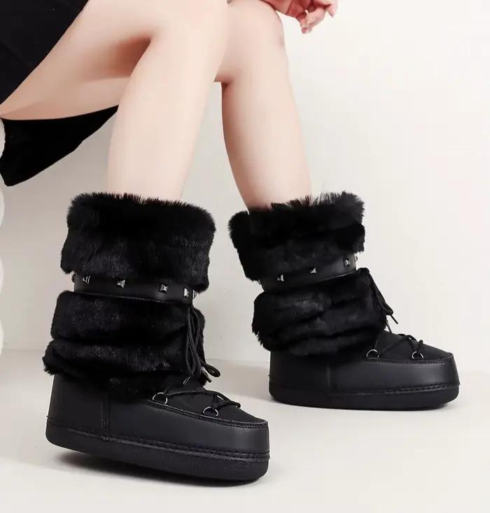 Bottes de neige en fourrure pour femmes