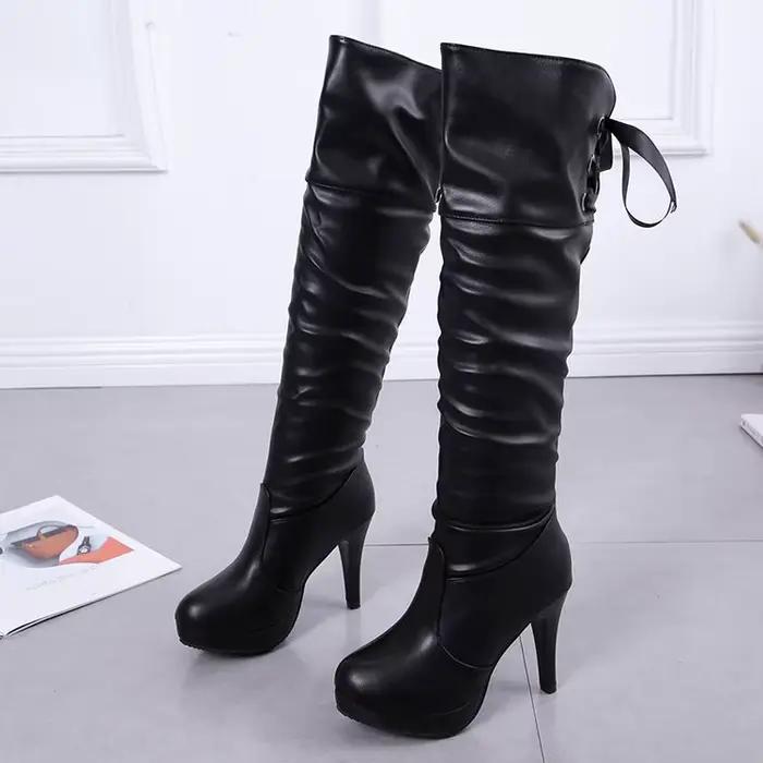 Femmes bottes de luxe chevalier