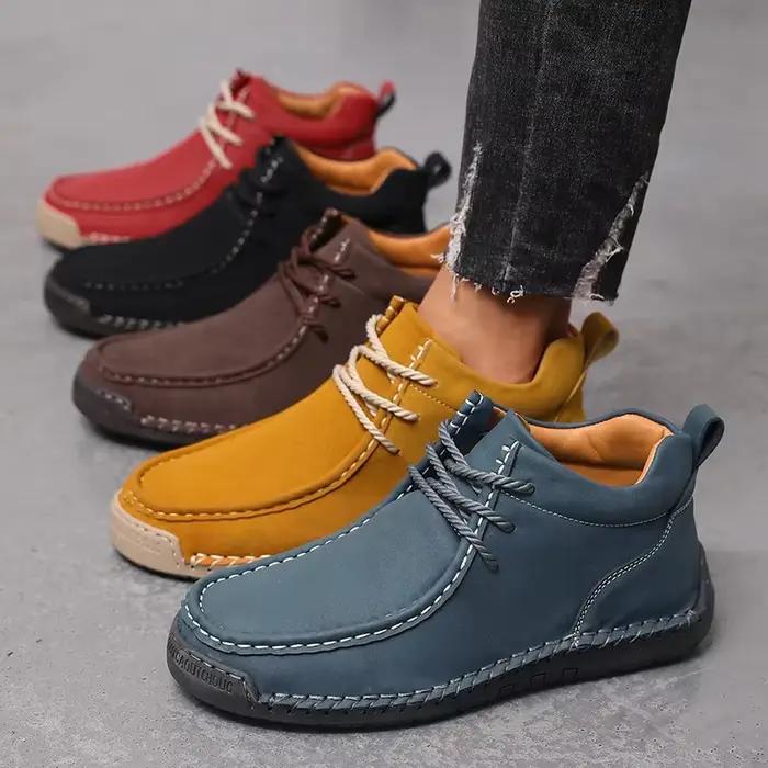 Bottes Militaires Vintage en Toile pour Hommes Taille Adaptable Style Classique Occasions Spéciales