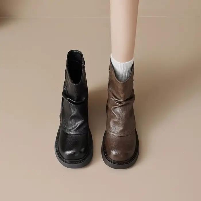 Bottines Courtes Hiver 2026 Nouvelle Tendance Design Bottes Femme Mode Urbaine