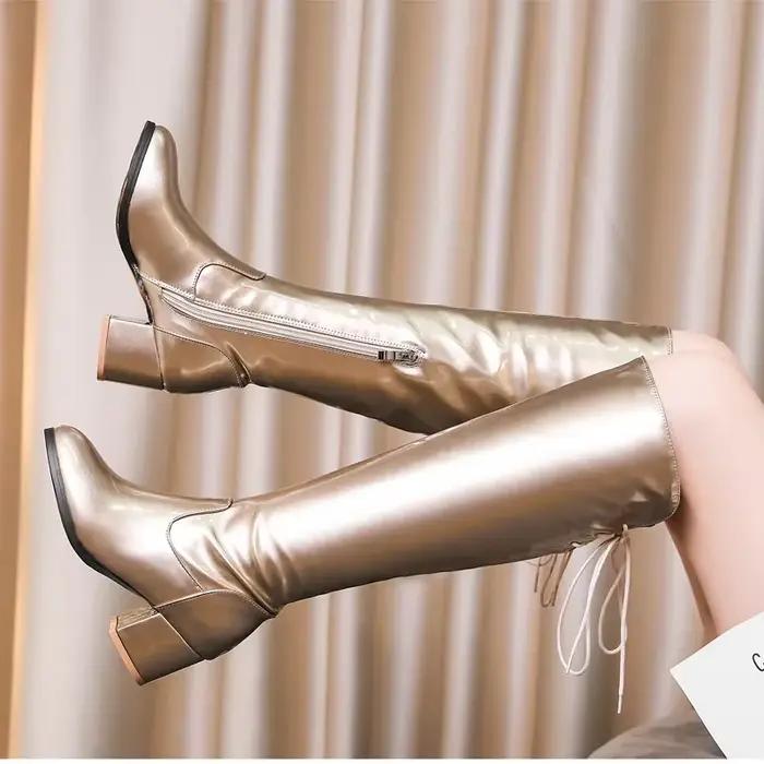 Bottes hautes au genou pour femmes