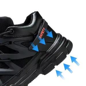 Chaussures de sécurité de travail bottes de sécurité pour hommes chaussures de travail Anti-écrasement avec chaussures à tête en acier en plastique bottes de travail pour hommes chaussures de sécurité